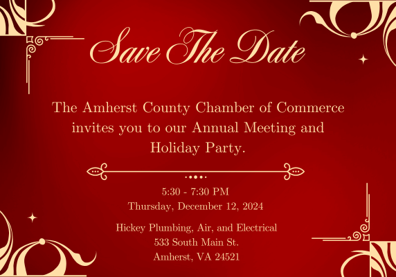 Red Save the Date invitation