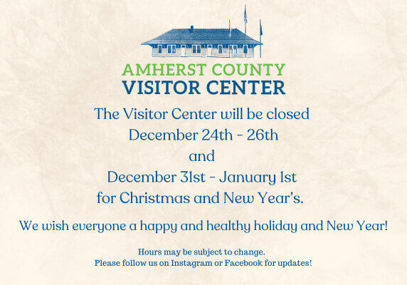 Visitor Center Closed Dates December and January